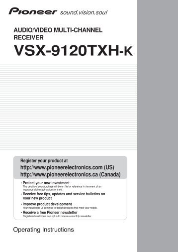 VSX-9120TXH Owners Manual - Pioneer