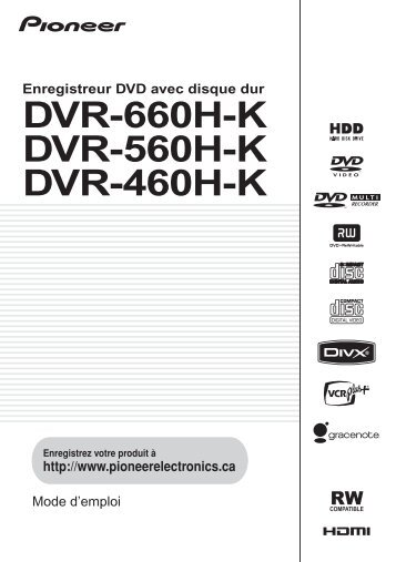 DVR-660H-K DVR-560H-K DVR-460H-K - Pioneer