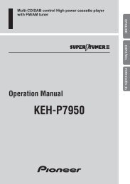 Operation Manual KEH-P7950 - Pioneer