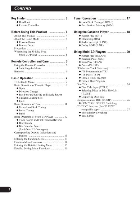 Operation Manual KEH-P7950 - Pioneer