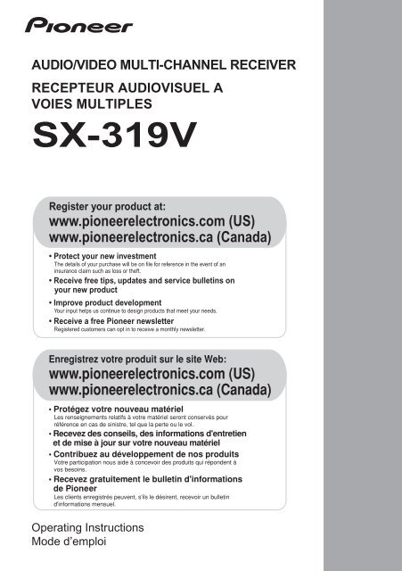 SX-319V - Pioneer