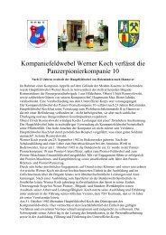 Kompaniefeldwebel Werner Koch verlÃ¤sst die ...