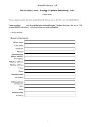 PipeSpec2006 â Booking form - Pipeline Directory