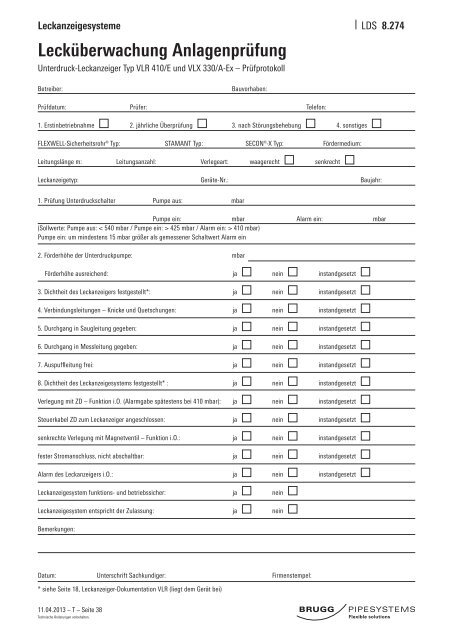 Technik - Brugg Rohrsystem AG