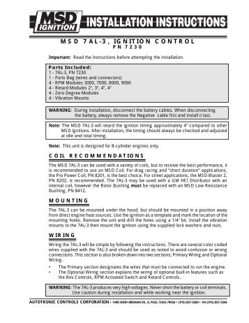 MSD 7AL-3, IGNITION CONTROL - Pirate4x4.Com
