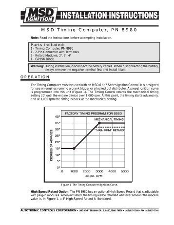 MSD Timing Computer, PN 8980 - Pirate4x4.Com