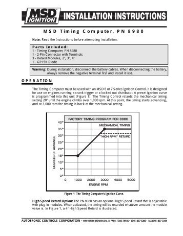 MSD Timing Computer, PN 8980 - Pirate4x4.Com