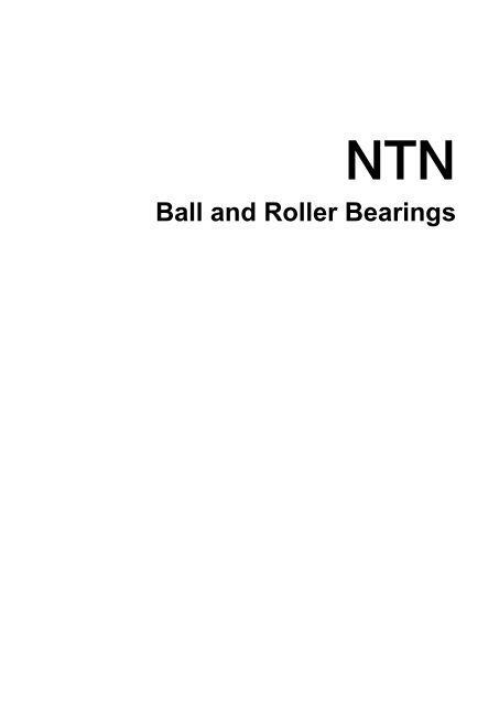 Ball and Roller Bearings - Ntn-snr.com