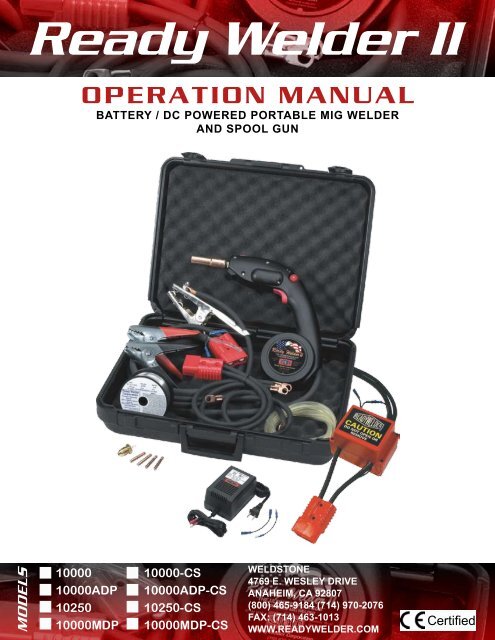 Ready Welder II Operation Manual. - Pirate4x4.Com