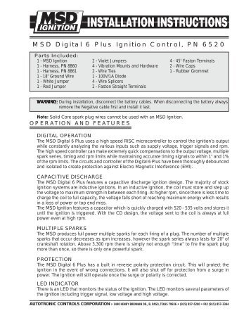 MSD Digital 6 Plus Ignition Control, PN 6520 - Pirate4x4.Com