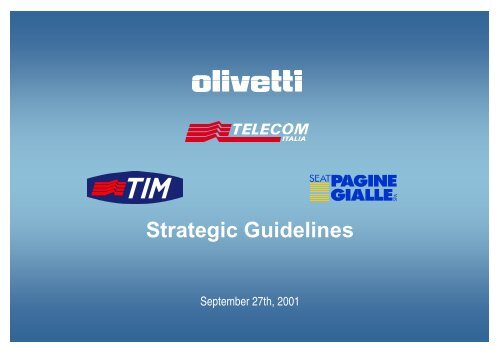 Presentazione Olivetti - telecom Italia, Milano 27 settembre 2 - Pirelli