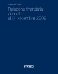 Relazione Finanziaria Annuale al 31 dicembre 2009 (8MB) - Pirelli