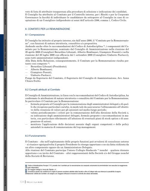 Relazione Finanziaria Annuale al 31 dicembre 2009 (8MB) - Pirelli