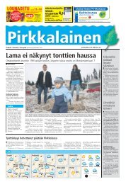 Lama ei näkynyt tonttien haussa - Pirkkalainen