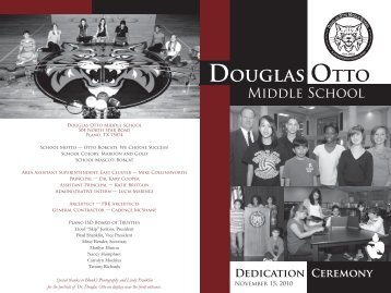 Dedication program - Plano Independent School District