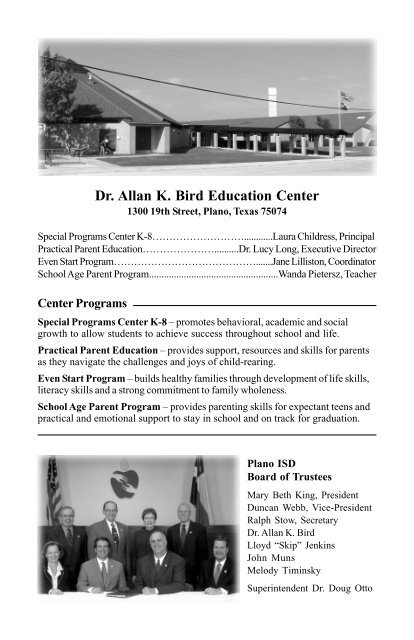 Dr. Allan K. Bird Education Center - Plano Independent School District