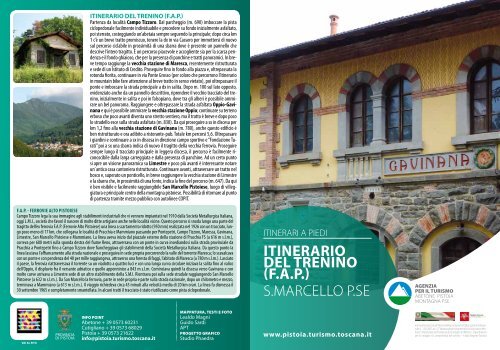 Itinerario del Trenino (FAP). - Agenzia Per il Turismo Abetone ...