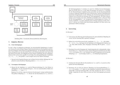 Physikalisches Praktikum fÂ¨ur Physiker - Physikalisches Institut