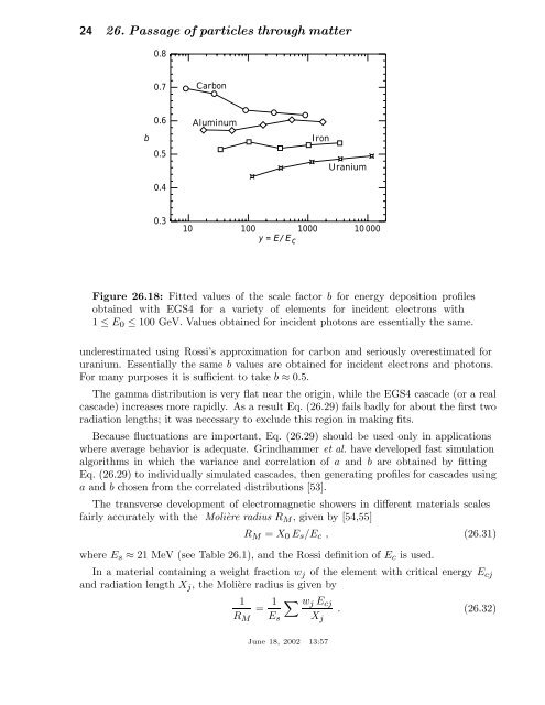 26. passage of particles through matter - Particle Data Group