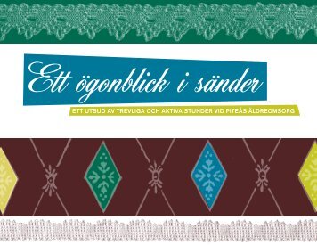 Ett ögonblick i sänder (pdf, 2 mb, nytt fönster) - Piteå kommun