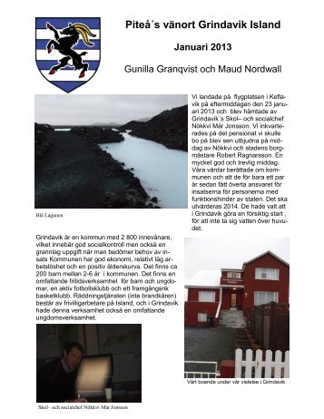 Gunilla Granqvists reserapport - Piteå kommun