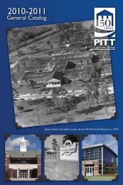 2010 PCC General Catalog - Pitt Community College