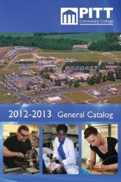 2012 PCC General Catalog - Pitt Community College