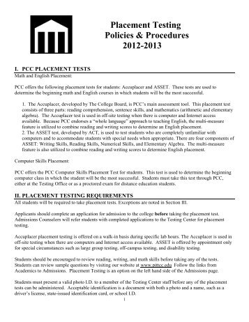 Essay for college placement test