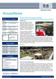 HouseNews - Pittwater House School