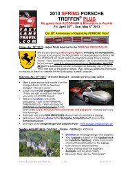 2013 SPRING PORSCHE TREFFEN PLUS - Fast Lane Travel