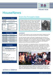 HouseNews - Pittwater House School