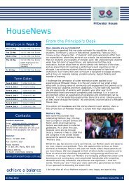 HouseNews - Pittwater House School