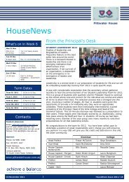 HouseNews - Pittwater House School