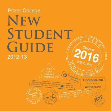 New Student Guide - Pitzer College
