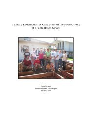 Culinary Redemption: A Case Study of the Food ... - Pitzer College