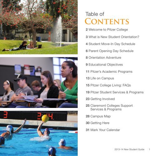 Pitzer College New Student Guide 2013-14