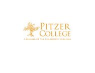 The Early Years - Pitzer College