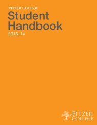 2012-13 Pitzer College Student Handbook
