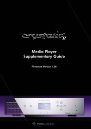 Crystalio II Media Player Supplementary Guide - Pixel Magic ...
