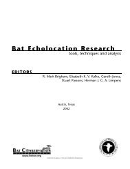 Bat Echolocation Researc h - Bat Conservation International