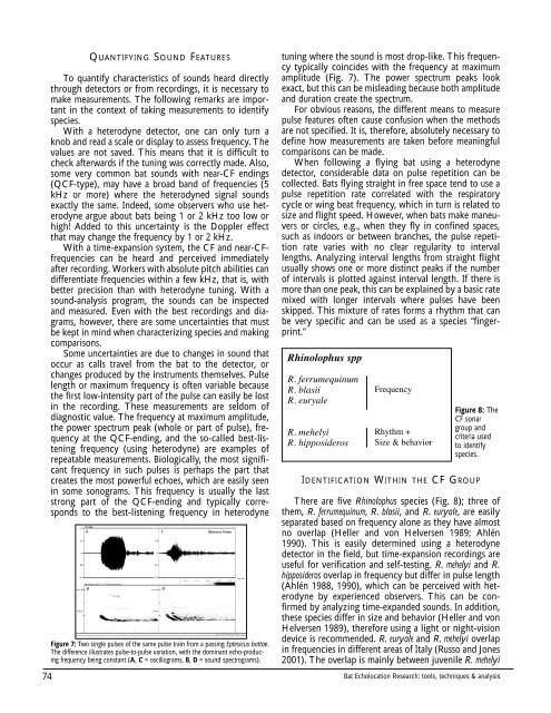 Bat Echolocation Researc h - Bat Conservation International