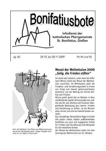 Bote 44 und 45-09.pub (SchreibgeschÃ¼tzt) - St. Bonifatius, GieÃen