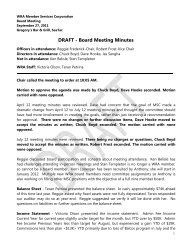 DRAFT - Board Meeting Minutes - Washington Restaurant Association