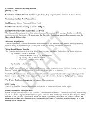 Executive Committee Meeting Minutes January 13, 2011 Committee ...