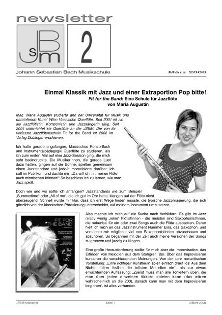 Jsbm Newsletter2maerz2008 Johann Sebastian Bach Musikschule