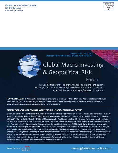 the most influential investors in global macro - IIR