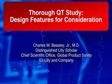 Thorough QT Study: Design Features for Consideration - IIR