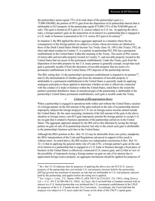 The US Tax Effects Of Choice Of Entities For Foreign Investment - IIR