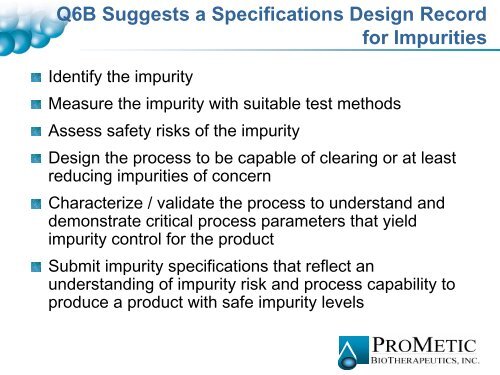 Regulatory Aspects of Impurities in Biological Products - IIR