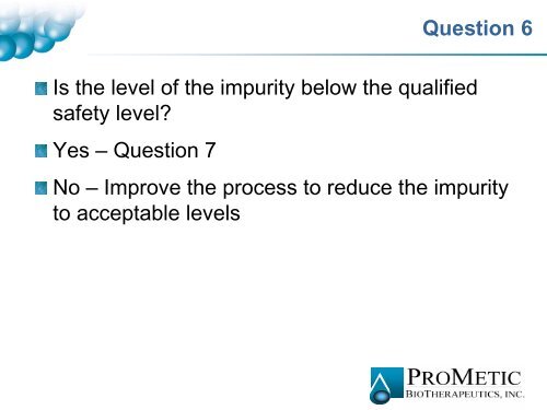 Regulatory Aspects of Impurities in Biological Products - IIR